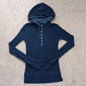 Y2K Vintage 2009 American Eagle Thermal Long Sleeve Hoodie Small